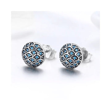 Cercei din argint Little Blue Shine, Argint 925, Pentru Femei