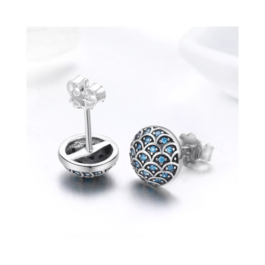 Cercei din argint Little Blue Shine, Argint 925, Pentru Femei