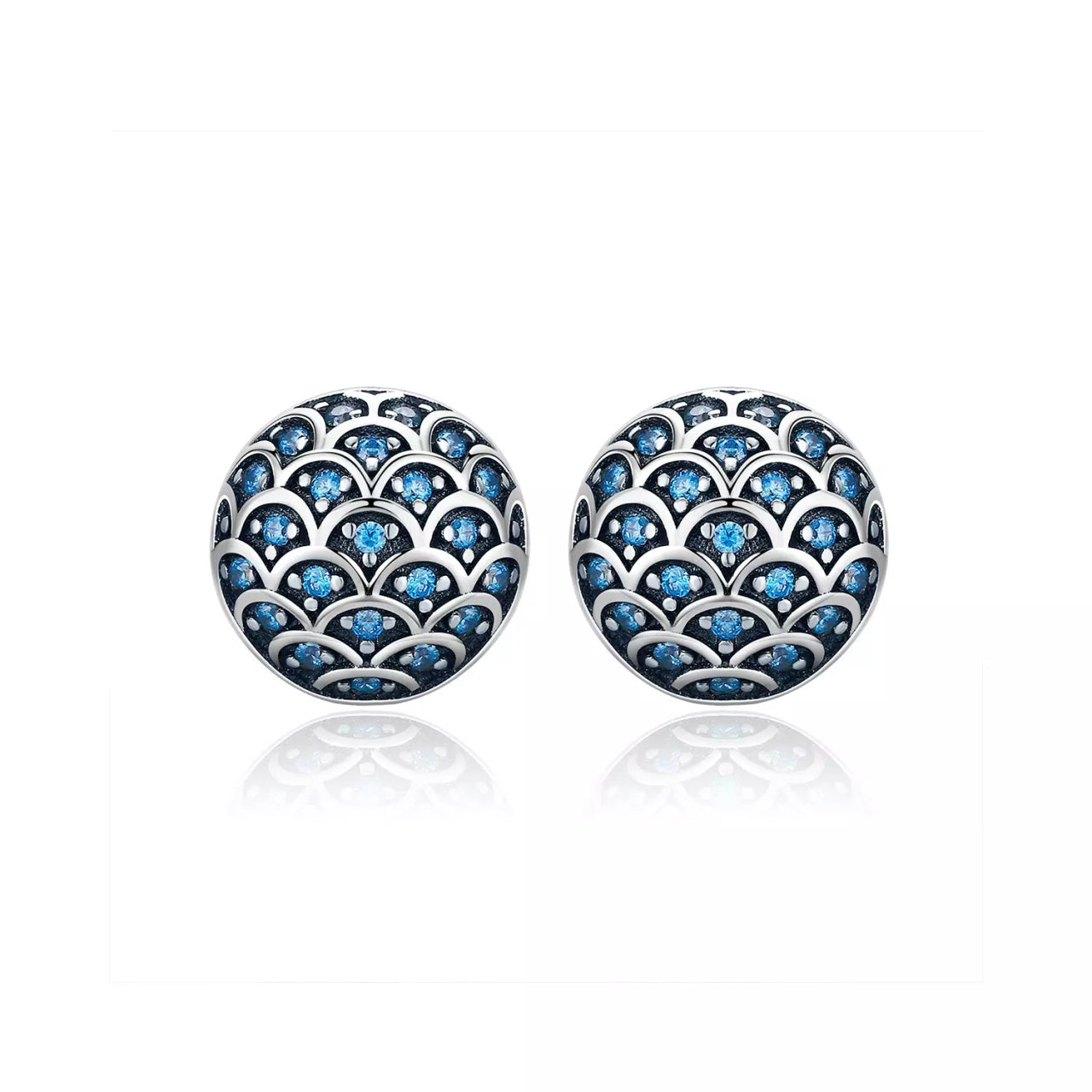 Cercei din argint Little Blue Shine, Argint 925, Pentru Femei