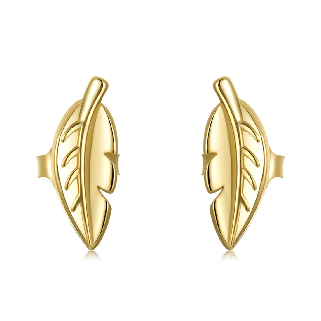 Cercei din argint Little Golden Leaf, Argint 925, Pentru Femei 0.82g