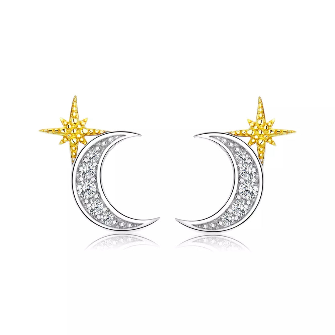 Cercei din argint Little Half Moon, Argint 925, Pentru Femei