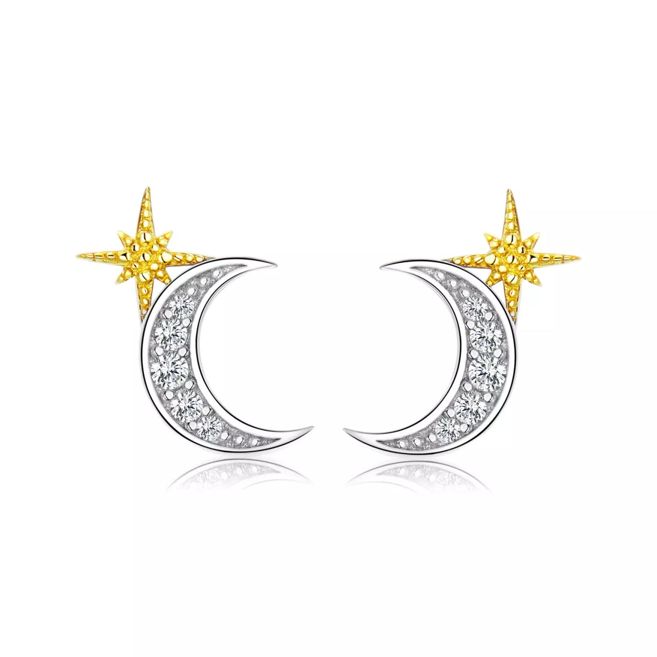 Cercei din argint Little Half Moon, Argint 925, Pentru Femei