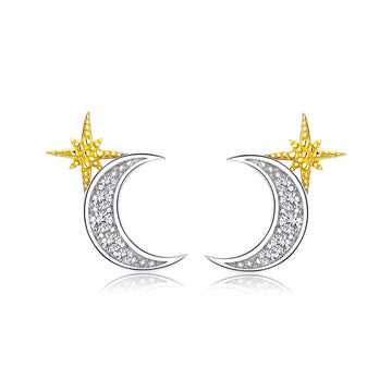 Cercei din argint Little Half Moon, Argint 925, Pentru Femei