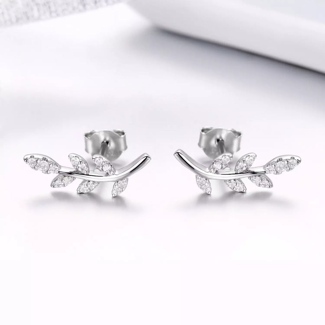 Cercei din argint Little Leaves, Argint 925, Pentru Femei