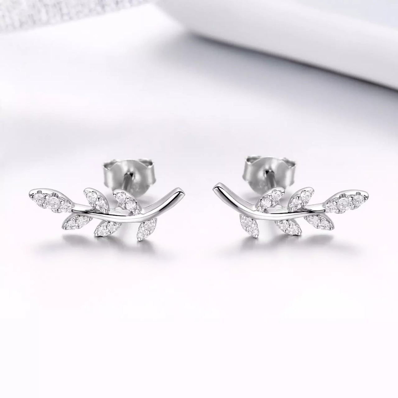 Cercei din argint Little Leaves, Argint 925, Pentru Femei