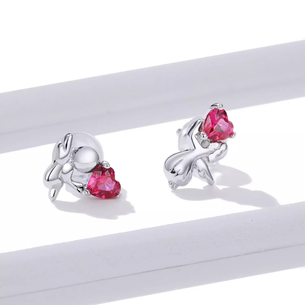 Cercei din argint Little Loving Angels, Argint 925, Pentru Femei