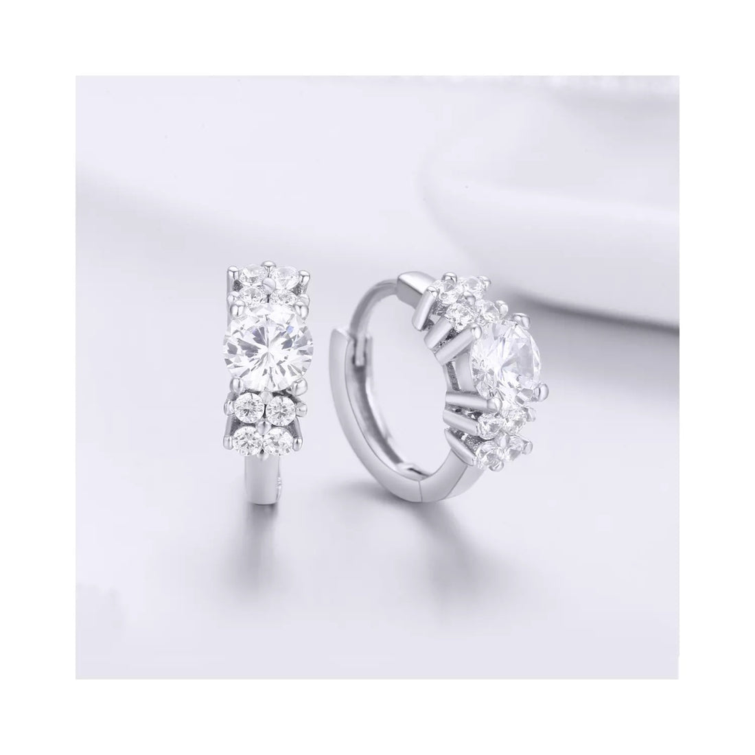 Cercei din argint Little Massive Crystals, Argint 925, Pentru Femei