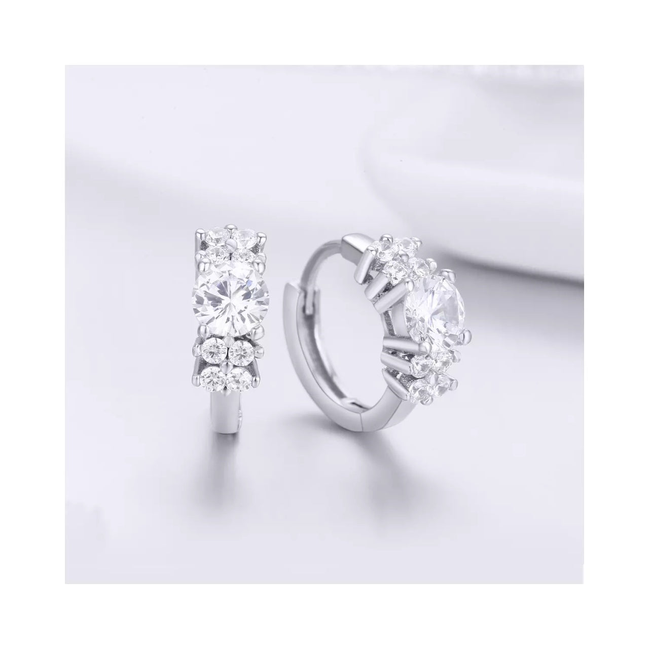 Cercei din argint Little Massive Crystals, Argint 925, Pentru Femei