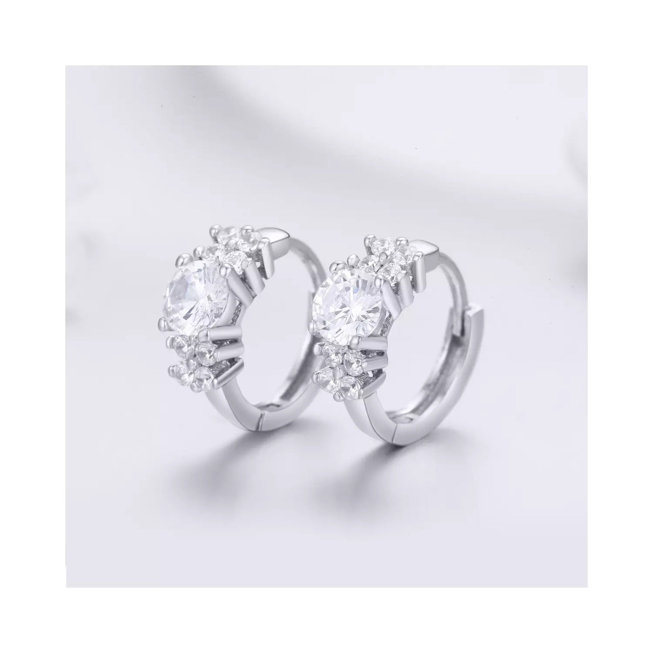 Cercei din argint Little Massive Crystals, Argint 925, Pentru Femei