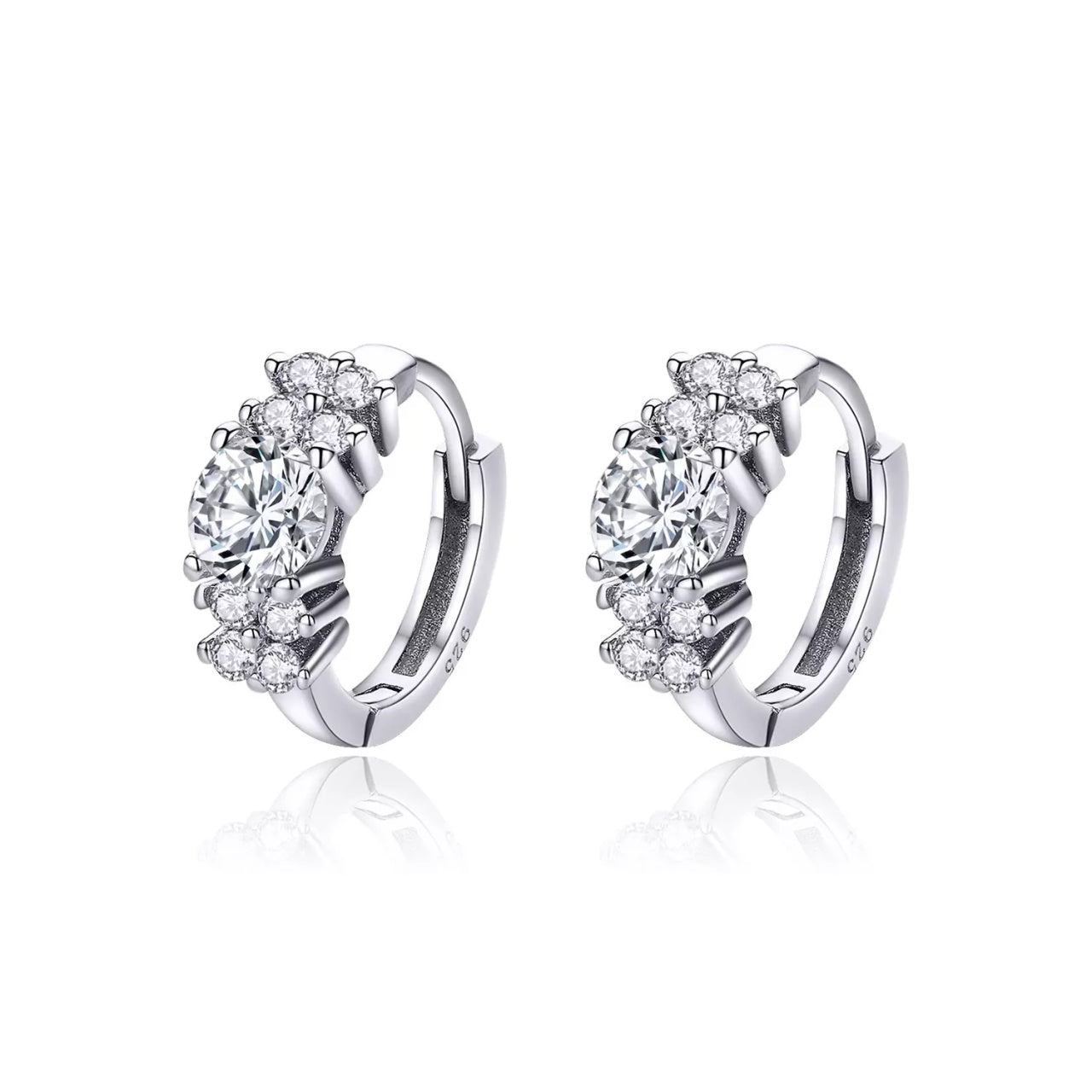 Cercei din argint Little Massive Crystals, Argint 925, Pentru Femei