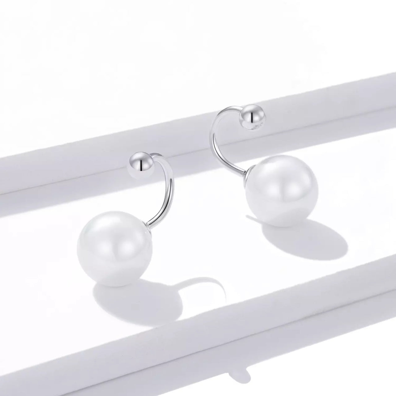Cercei din argint Little Rounds & Pearls, Argint 925, Pentru Femei