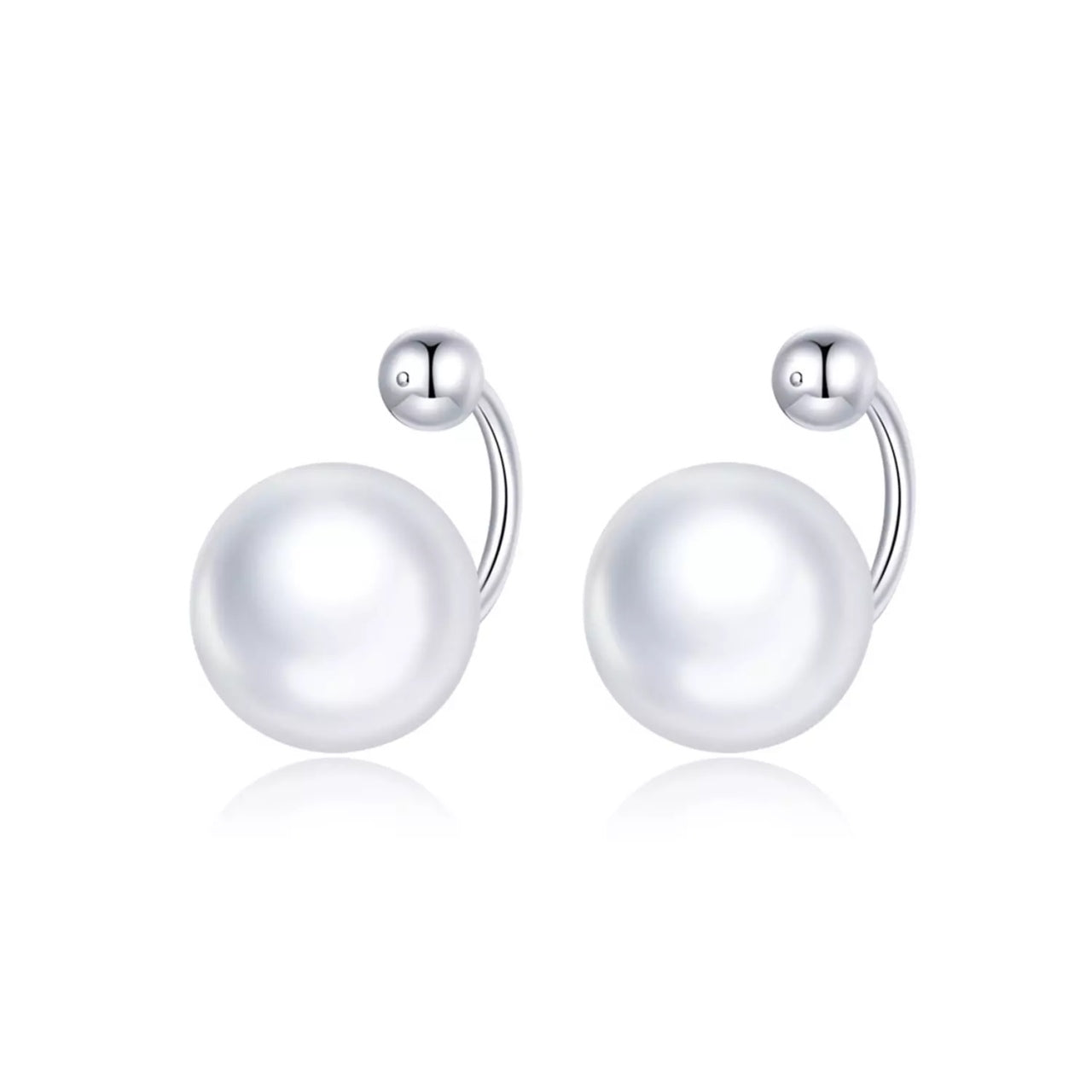 Cercei din argint Little Rounds & Pearls, Argint 925, Pentru Femei