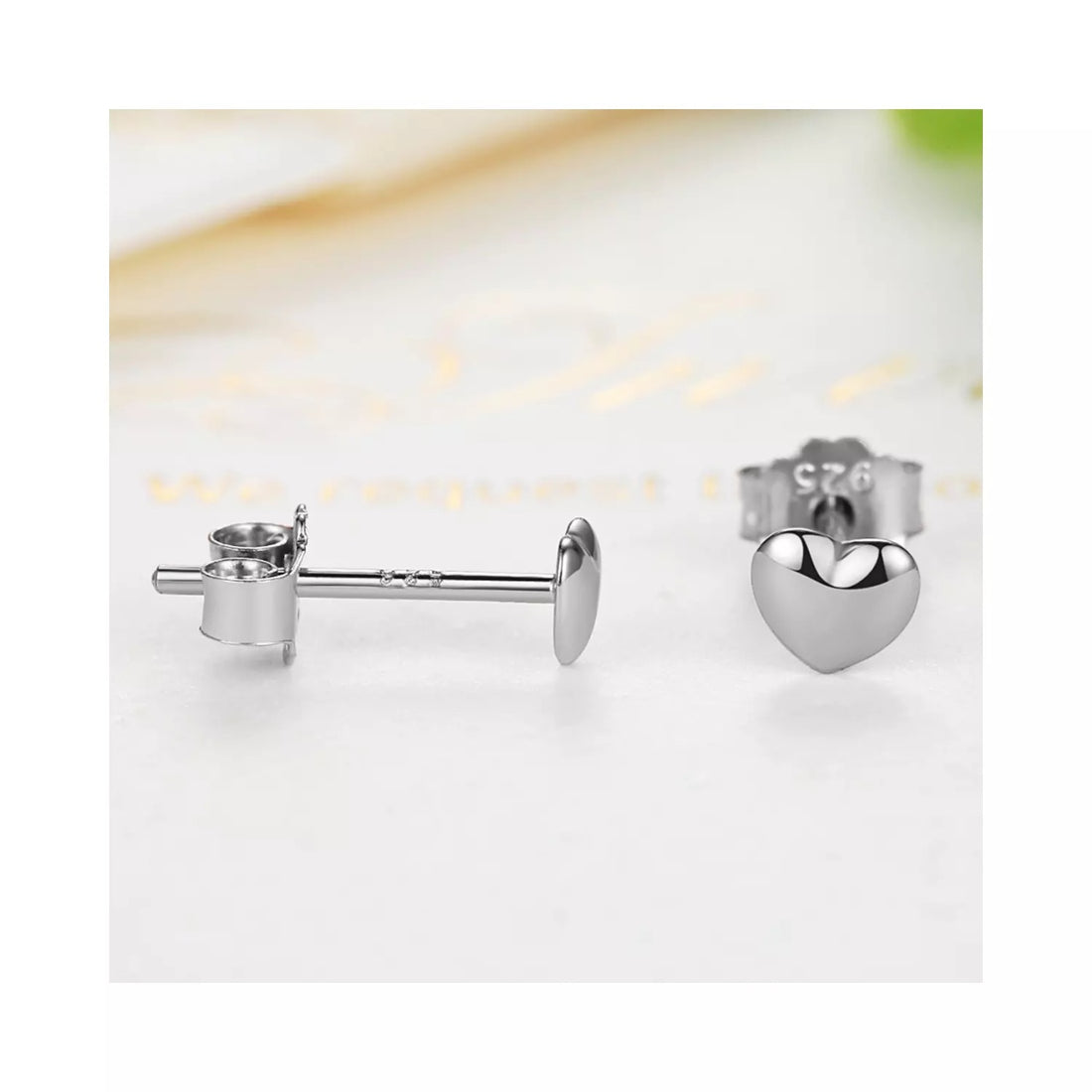 Cercei din argint Little Sweet Hearts silver, Argint 925, Pentru Femei