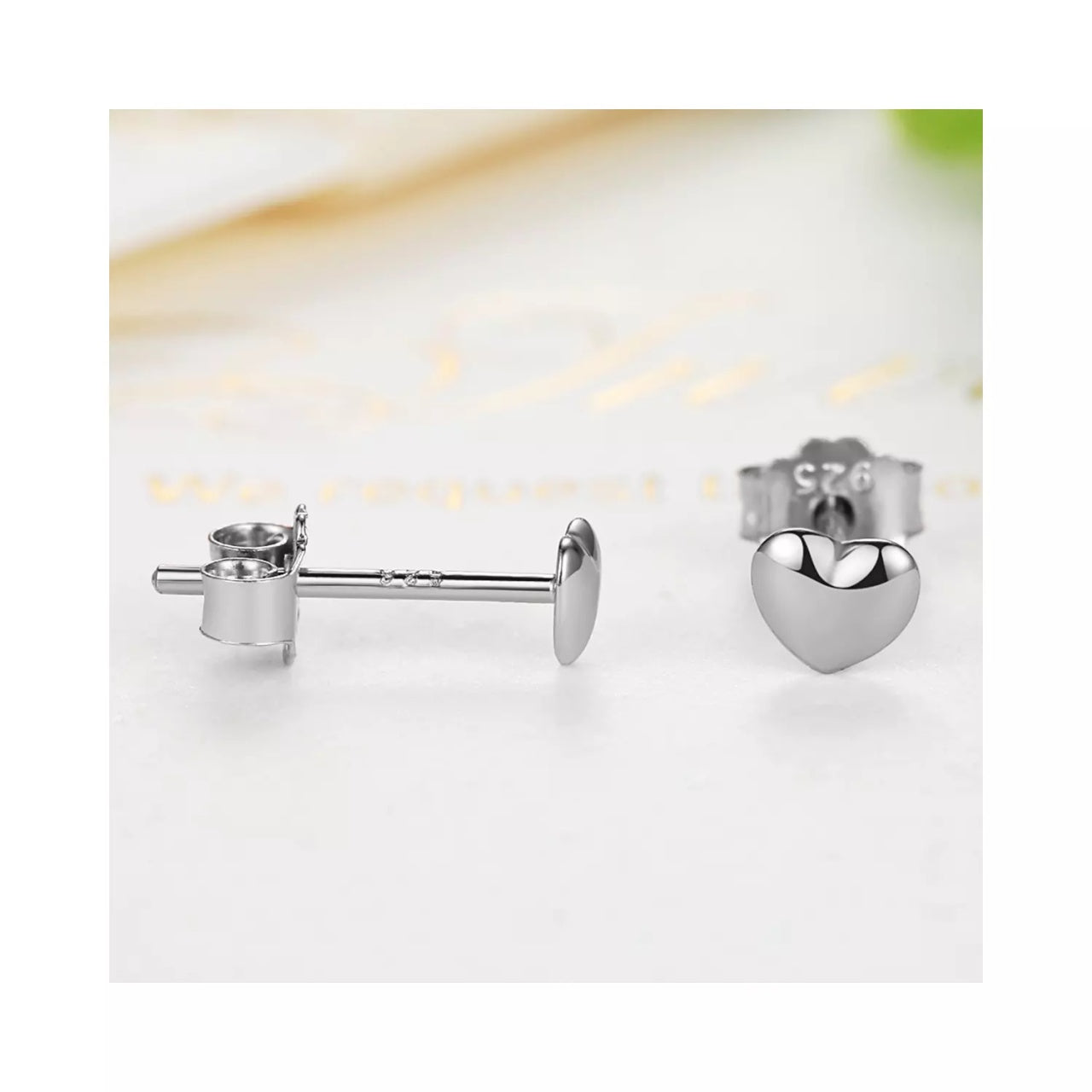 Cercei din argint Little Sweet Hearts silver, Argint 925, Pentru Femei