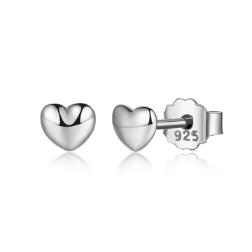 Cercei din argint Little Sweet Hearts silver, Argint 925, Pentru Femei