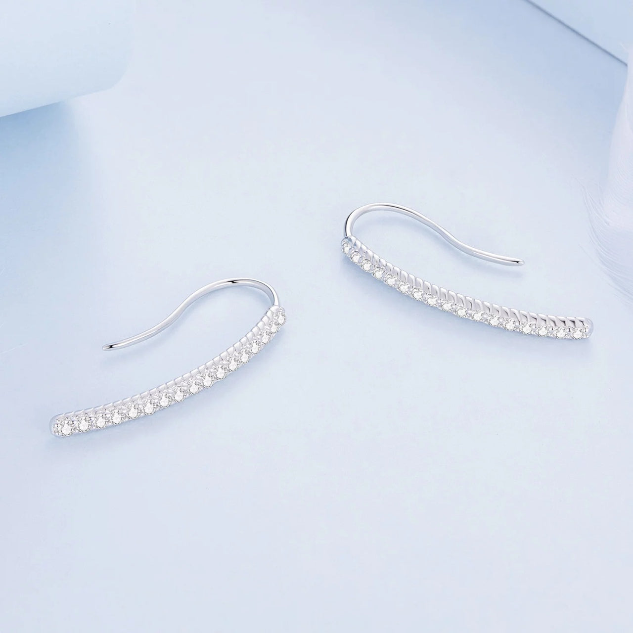 Cercei din argint Long Crystals, Argint 925, Pentru Femei