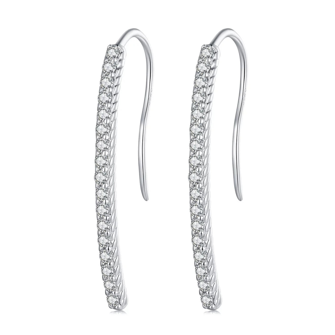 Cercei din argint Long Crystals, Argint 925, Pentru Femei