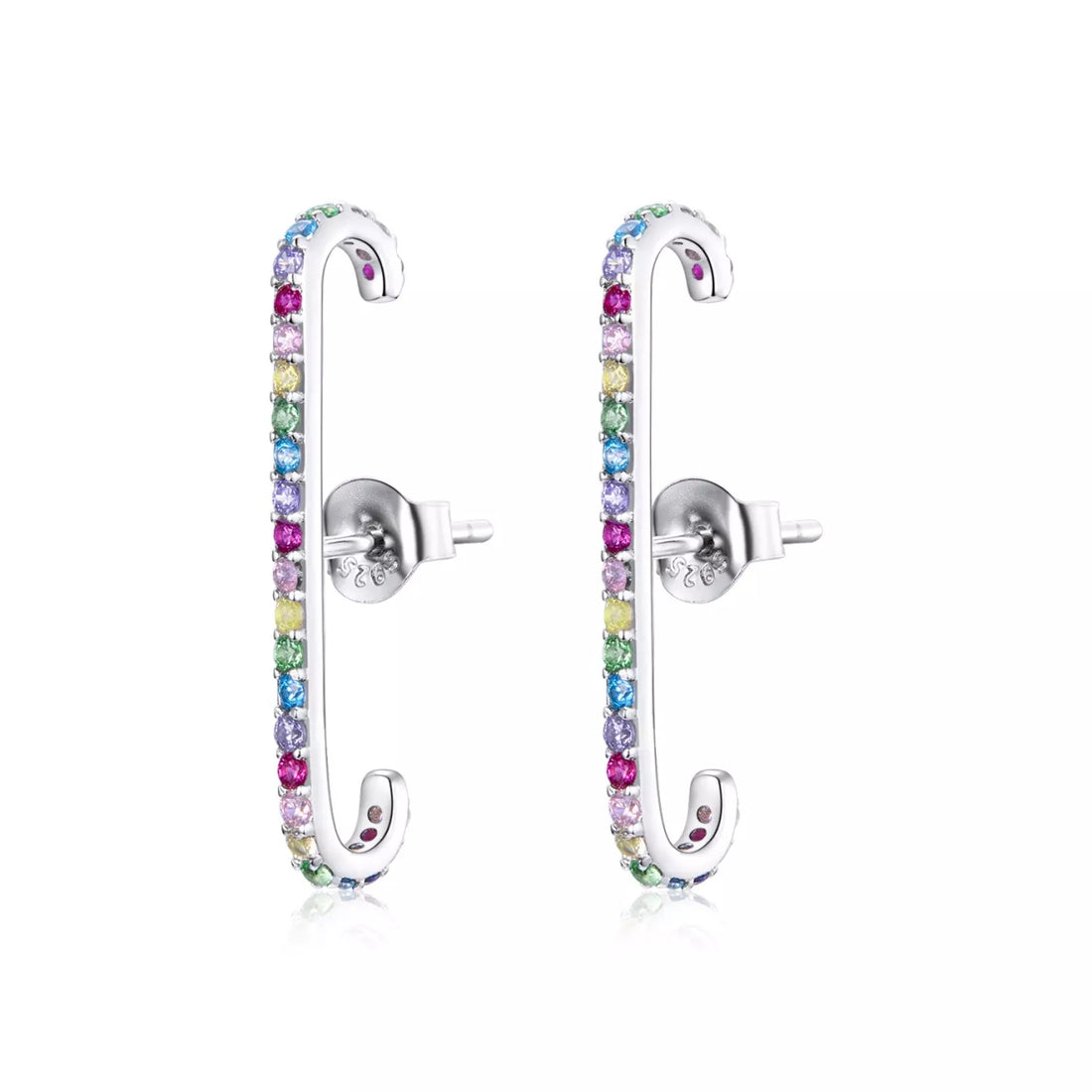 Cercei din argint Long Rainbow Band, Argint 925, Pentru Femei
