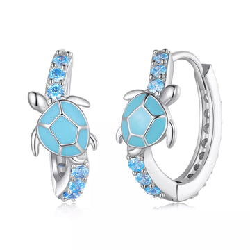 Cercei din argint Love for Sea, Argint 925, Pentru Femei