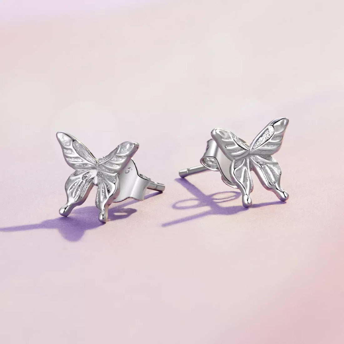 Cercei din argint Lovely Butterfly, Argint 925, Pentru Femei