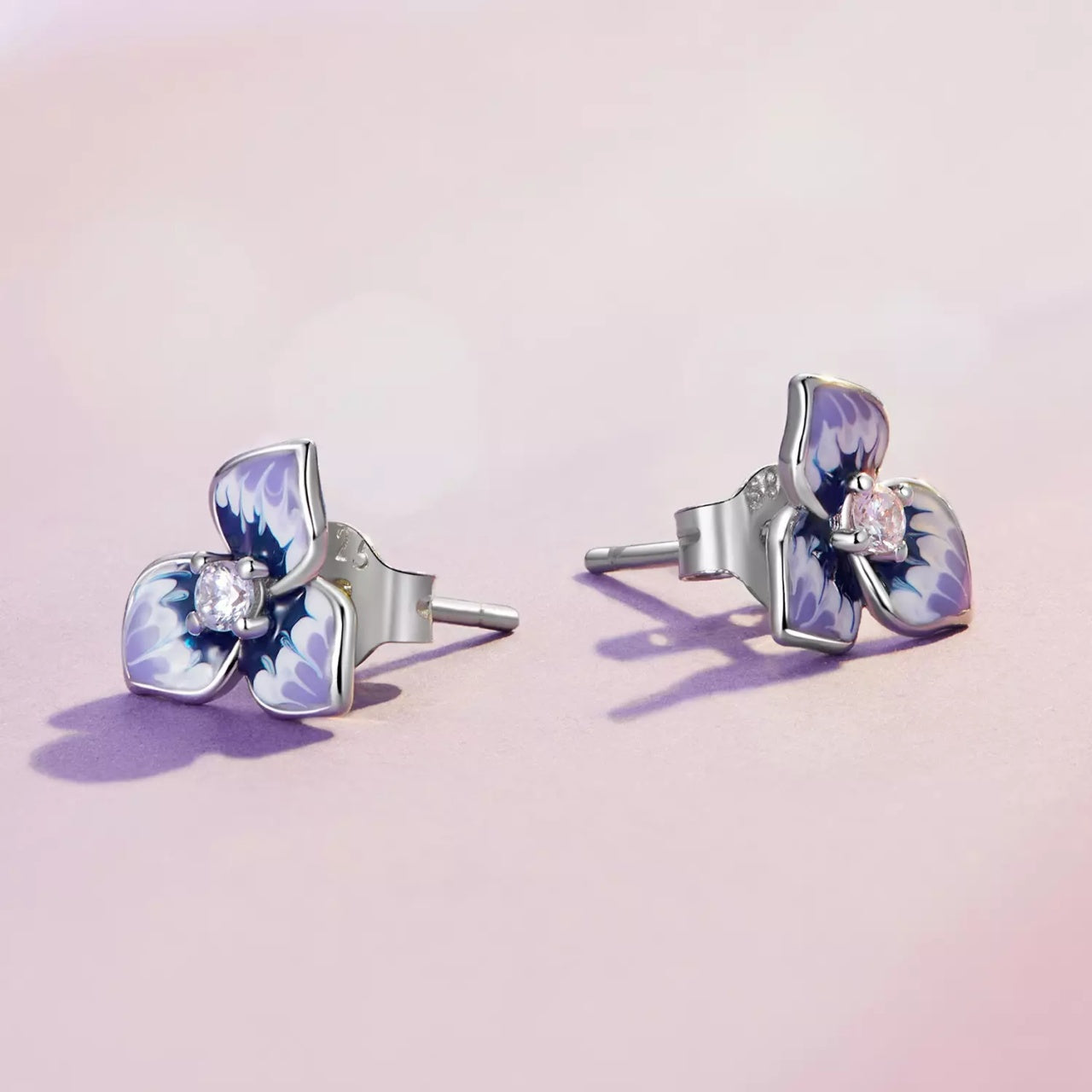 Cercei din argint Lovely Iris, Argint 925, Pentru Femei