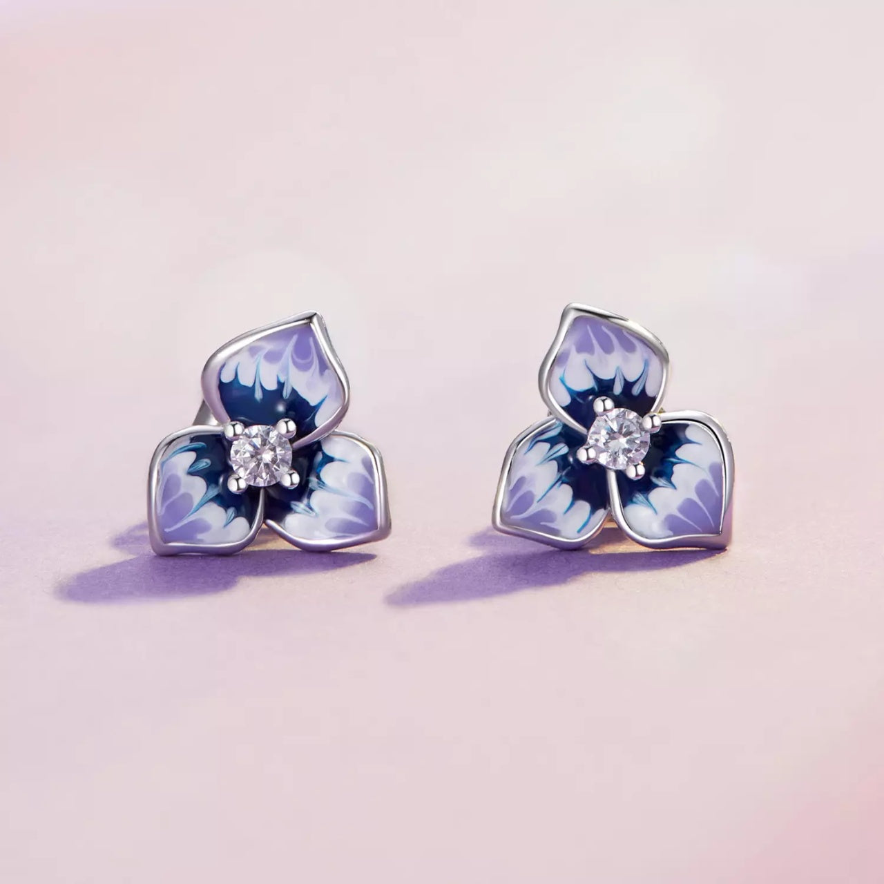 Cercei din argint Lovely Iris, Argint 925, Pentru Femei