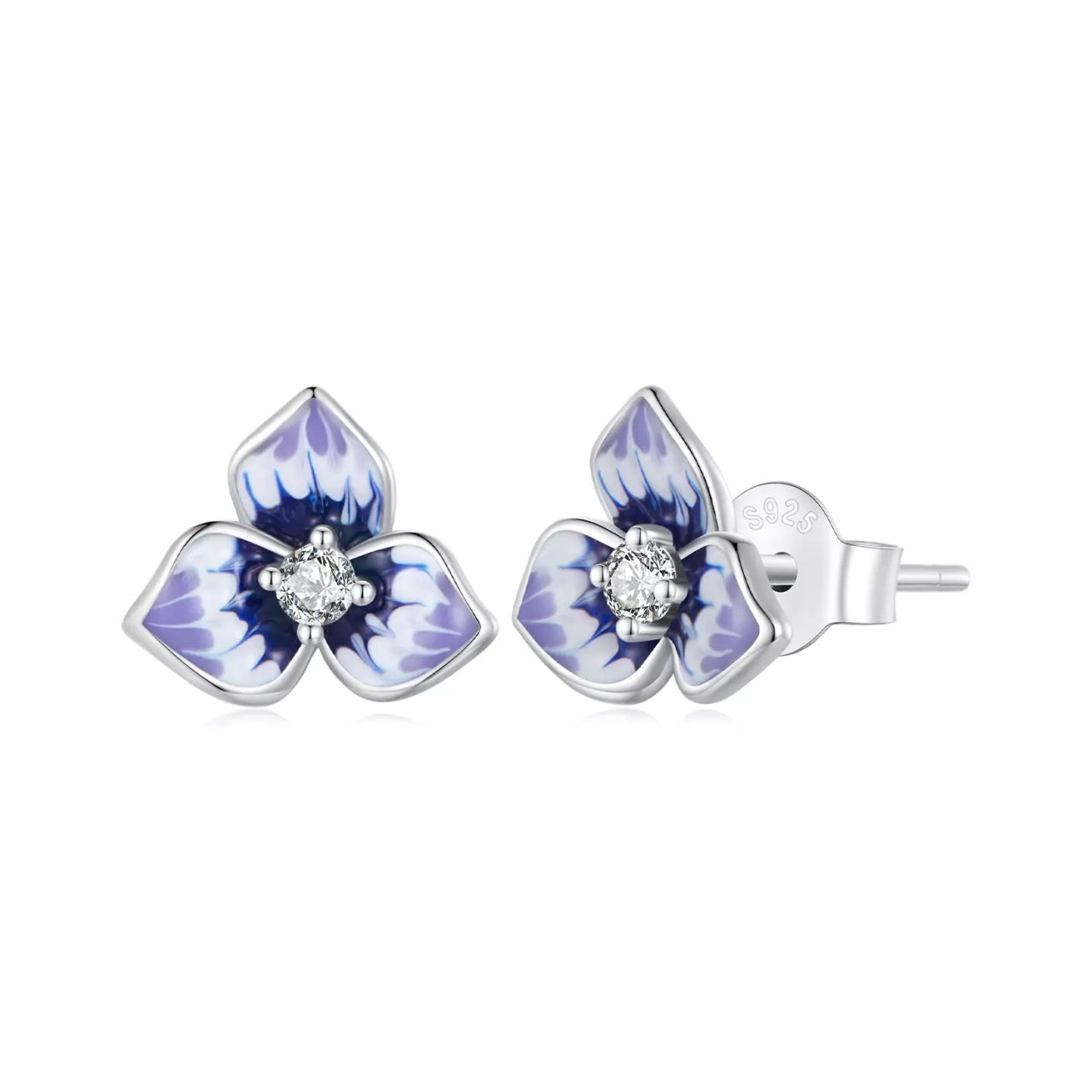 Cercei din argint Lovely Iris, Argint 925, Pentru Femei