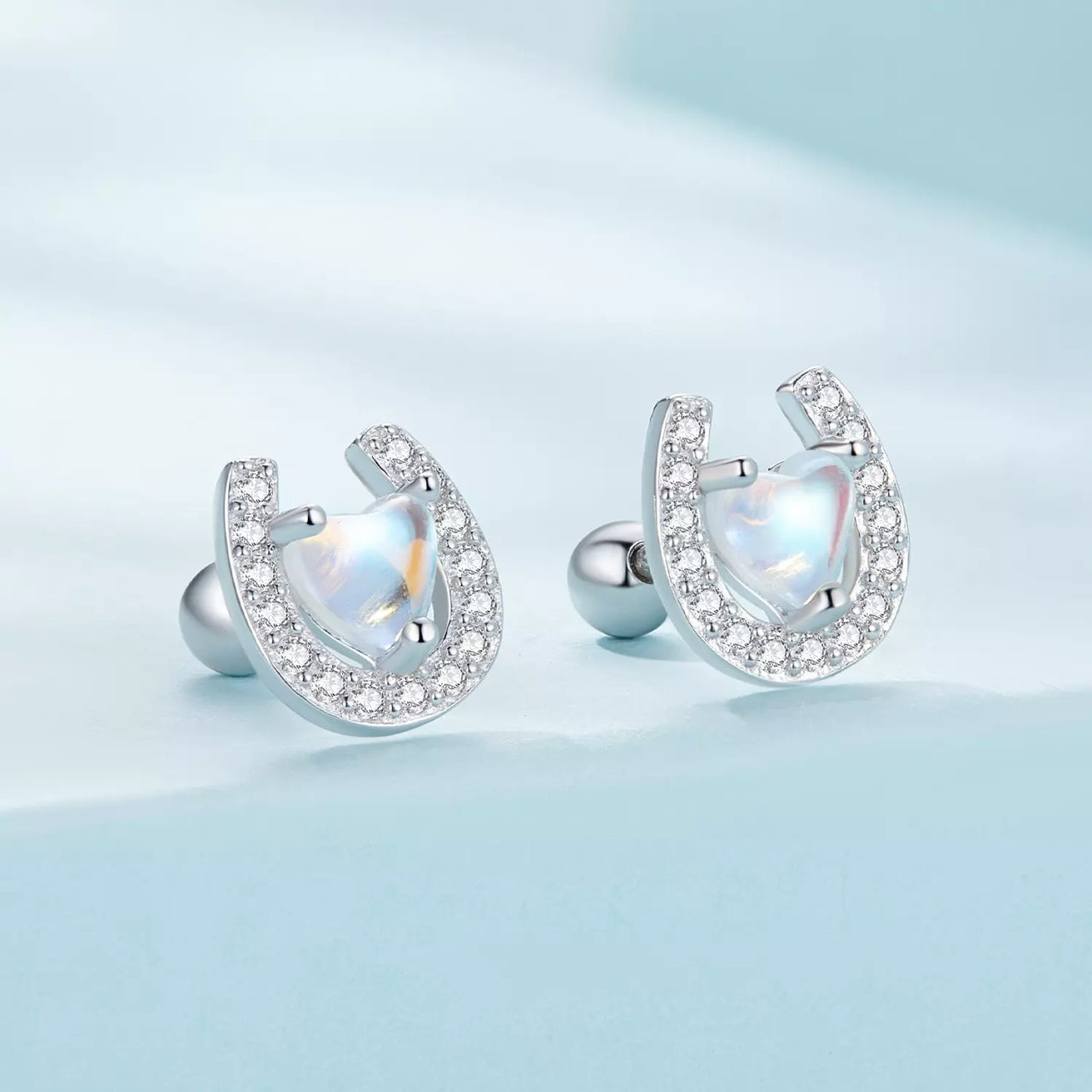 Cercei din argint Lucky Love, Argint 925, Pentru Femei