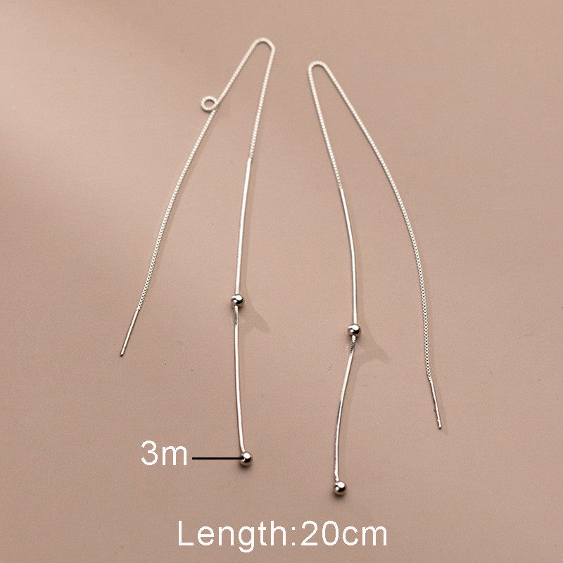 Cercei din Argint 925 lungi ,lant de sarpe 1.3g