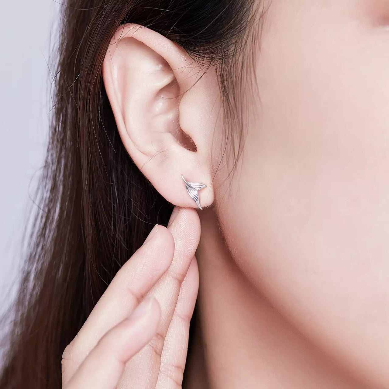 Cercei din argint Mermaid's Studs, Argint 925, Pentru Femei