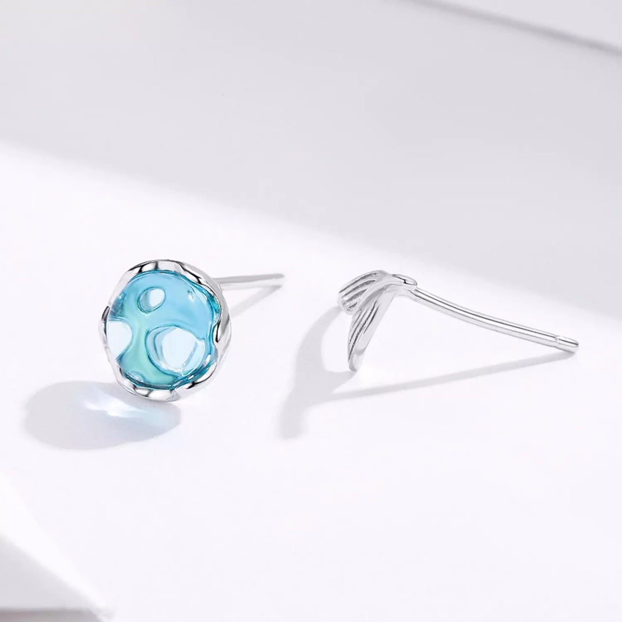 Cercei din argint Mermaid's Studs, Argint 925, Pentru Femei
