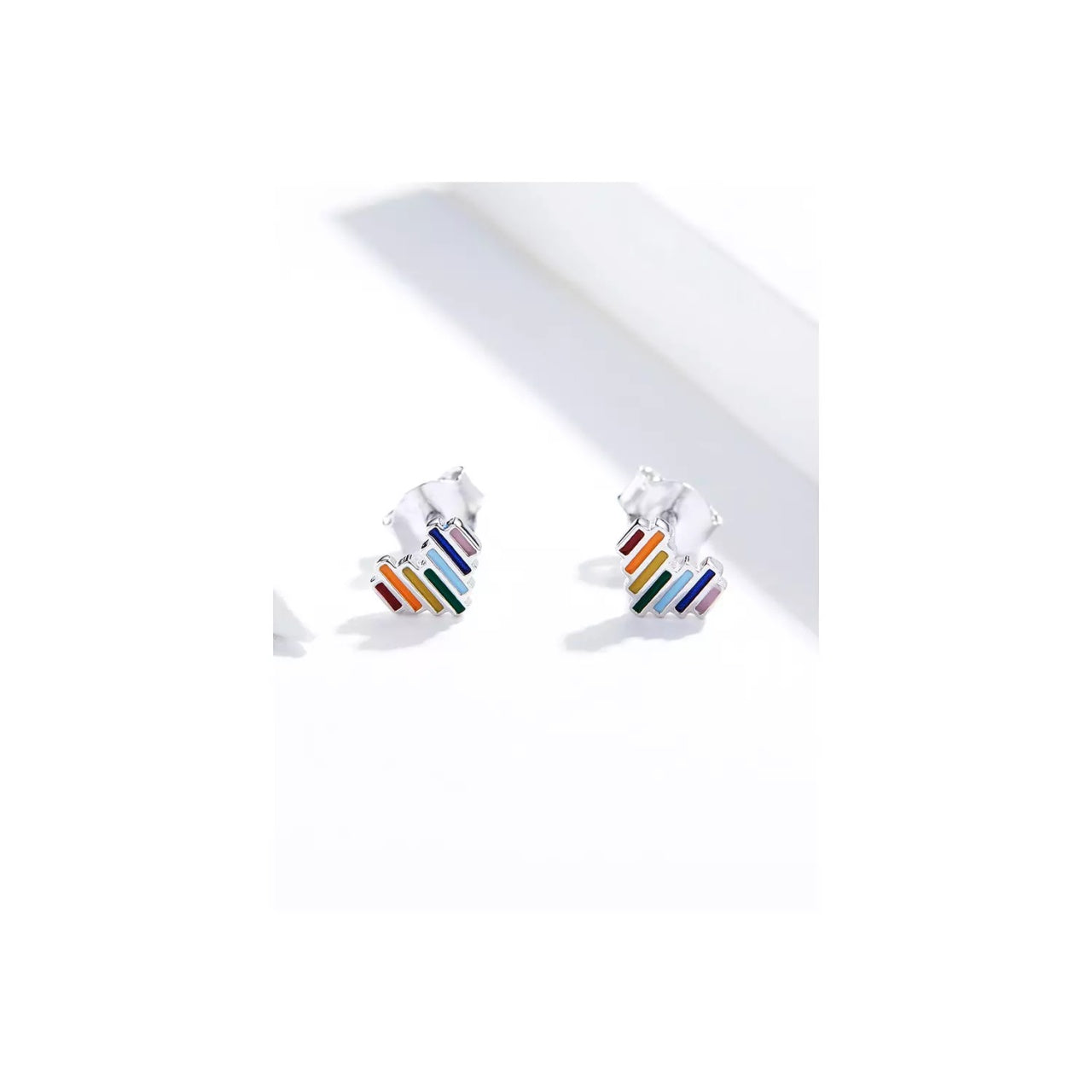 Cercei din argint Minimalist Hearts, Argint 925, Pentru Femei