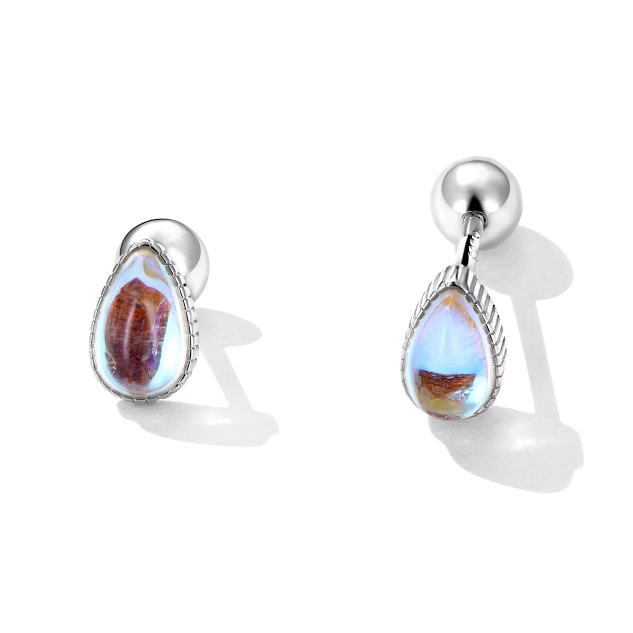 Cercei din argint Mirror Tear, Argint 925, Pentru Femei
