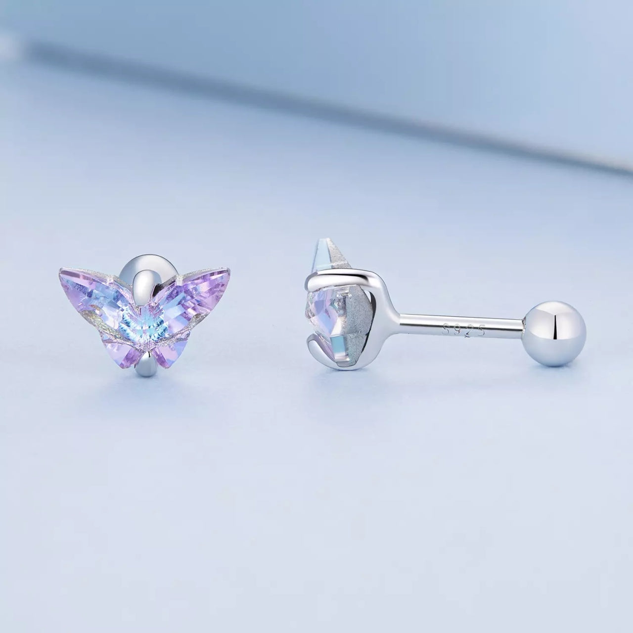 Cercei din argint Mystic Butterfly, Argint 925, Pentru Femei