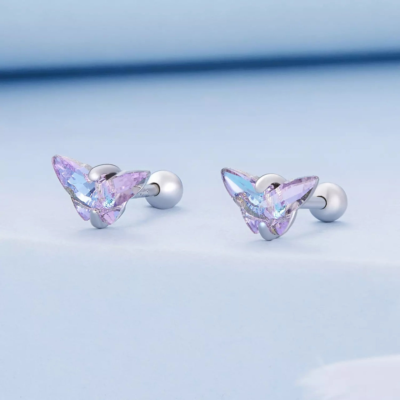 Cercei din argint Mystic Butterfly, Argint 925, Pentru Femei