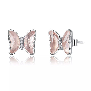 Cercei din argint Nude Butterflies Studs, Argint 925, Pentru Femei