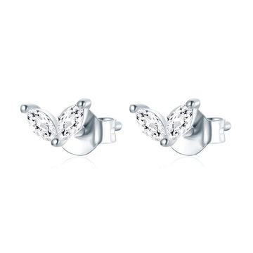 Cercei din argint Oval Crystals, Argint 925, Pentru Femei
