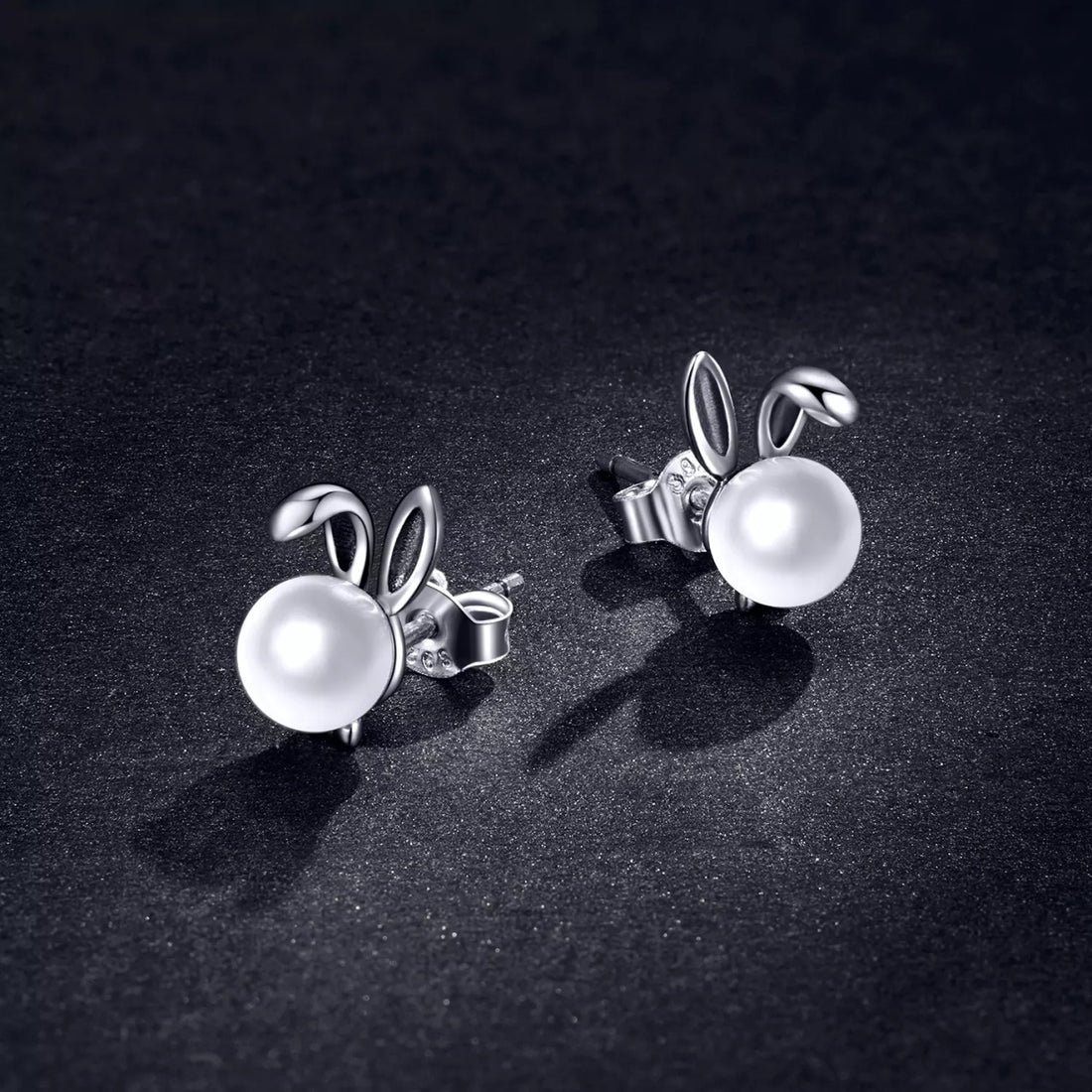 Cercei din argint Pearl Bunny, Argint 925, Pentru Femei