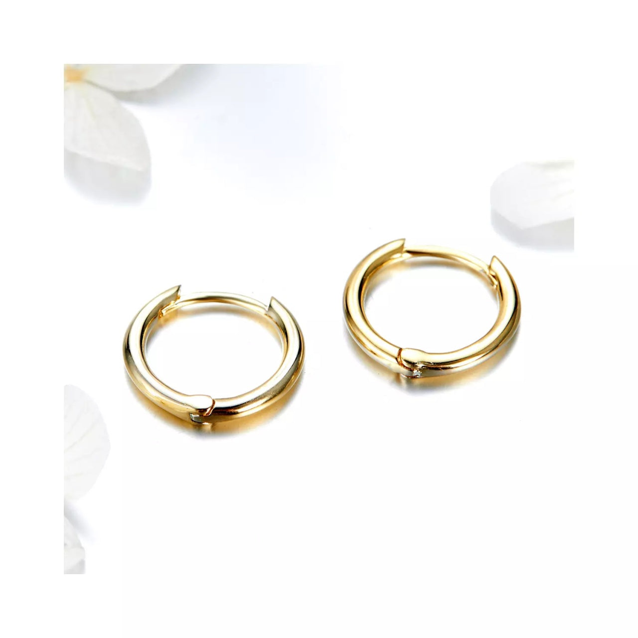 Cercei din argint Perfect Gold Circle, Argint 925, Pentru Femei