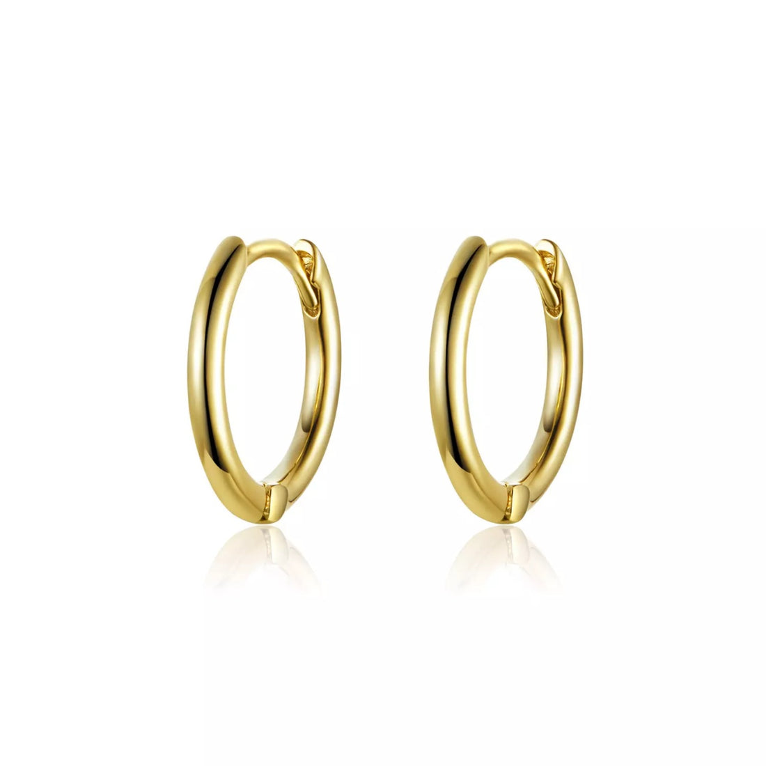 Cercei din argint Perfect Gold Circle, Argint 925, Pentru Femei