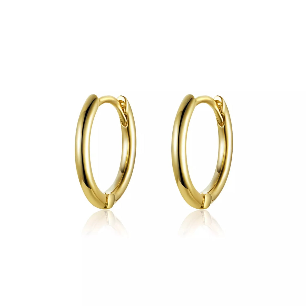 Cercei din argint Perfect Gold Circle, Argint 925, Pentru Femei