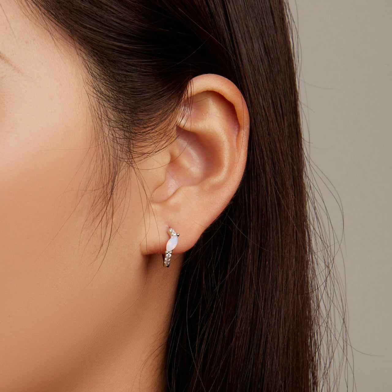 Cercei din argint Pink Glamour Hoops, Argint 925, Pentru Femei 1.86g