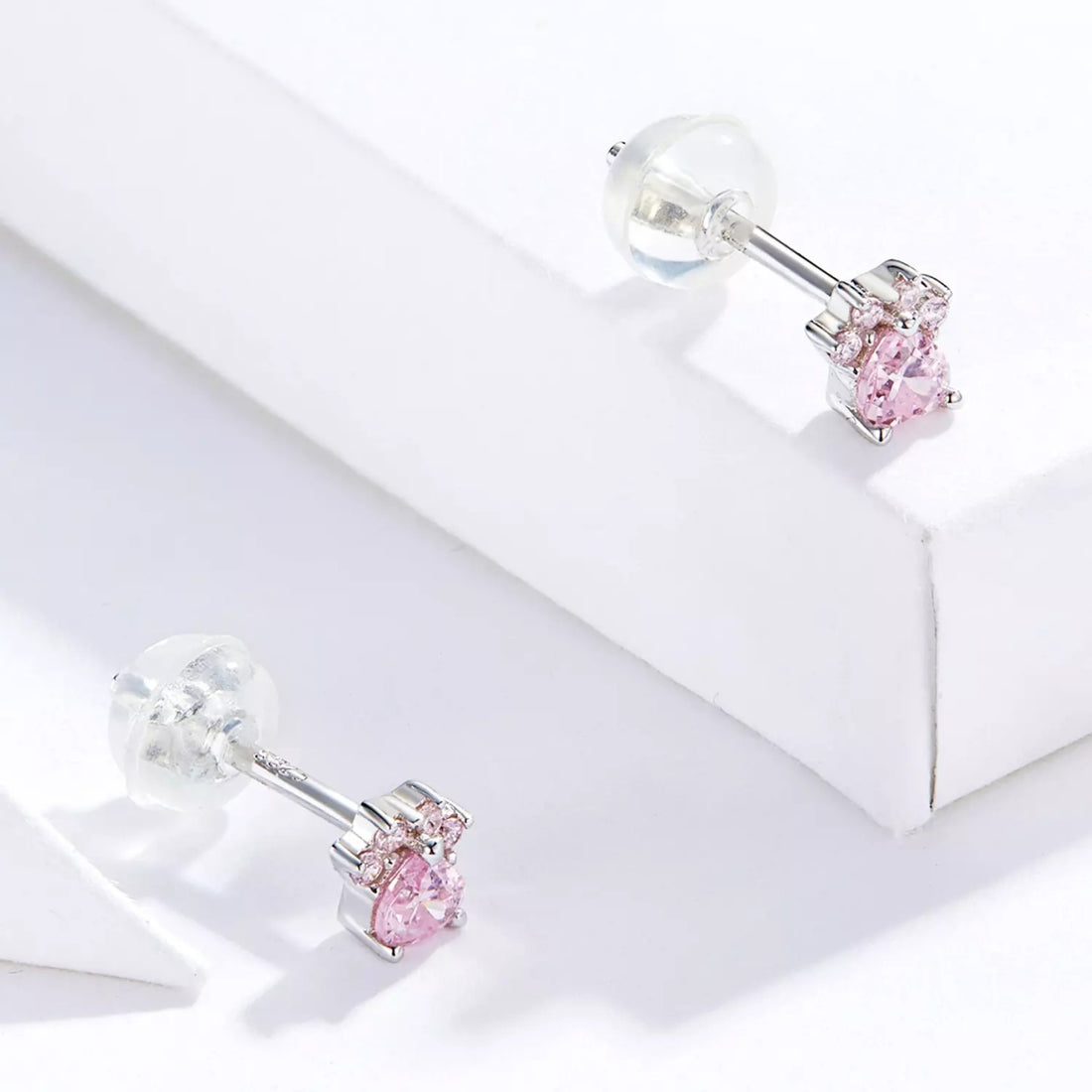 Cercei din argint Pink Little Paws, Argint 925, Pentru Femei
