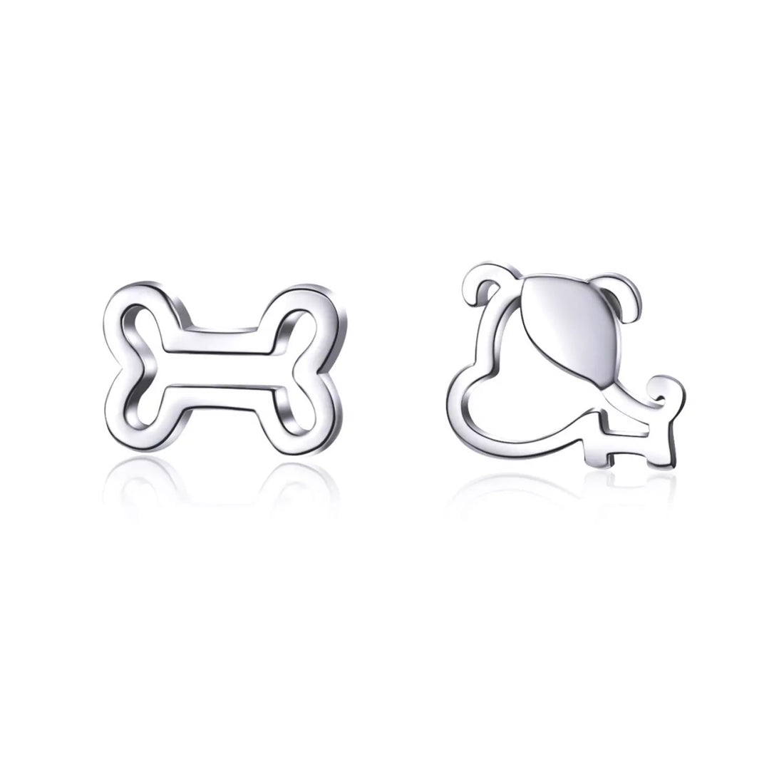 Cercei din argint Puppy & Bone, Argint 925, Pentru Femei