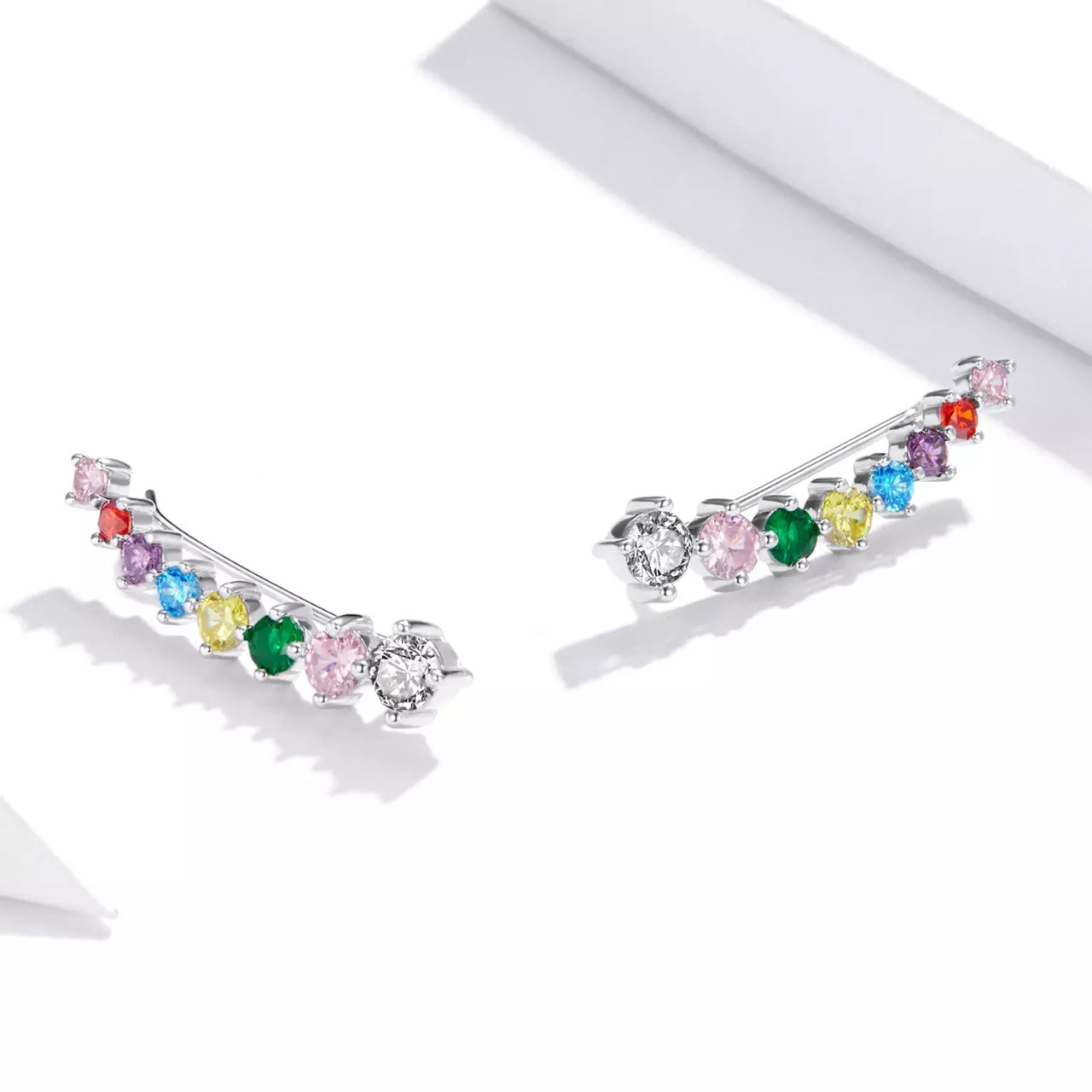 Cercei din argint Rainbow Bubble Studs, Argint 925, Pentru Femei 3.74g