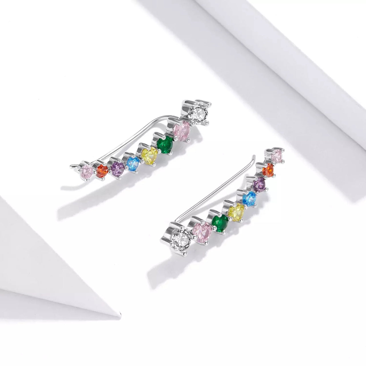 Cercei din argint Rainbow Bubble Studs, Argint 925, Pentru Femei 3.74g
