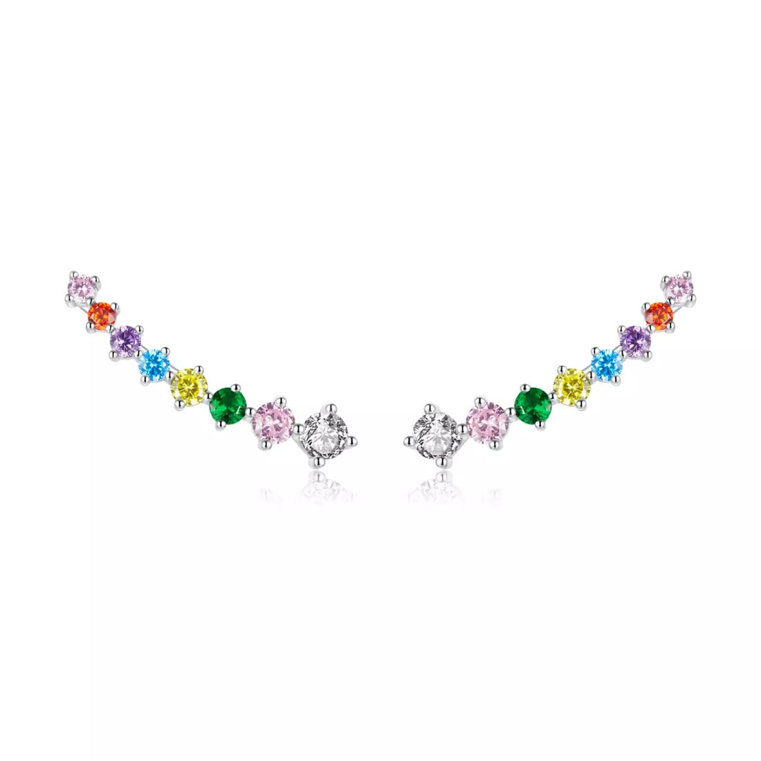 Cercei din argint Rainbow Bubble Studs, Argint 925, Pentru Femei 3.74g