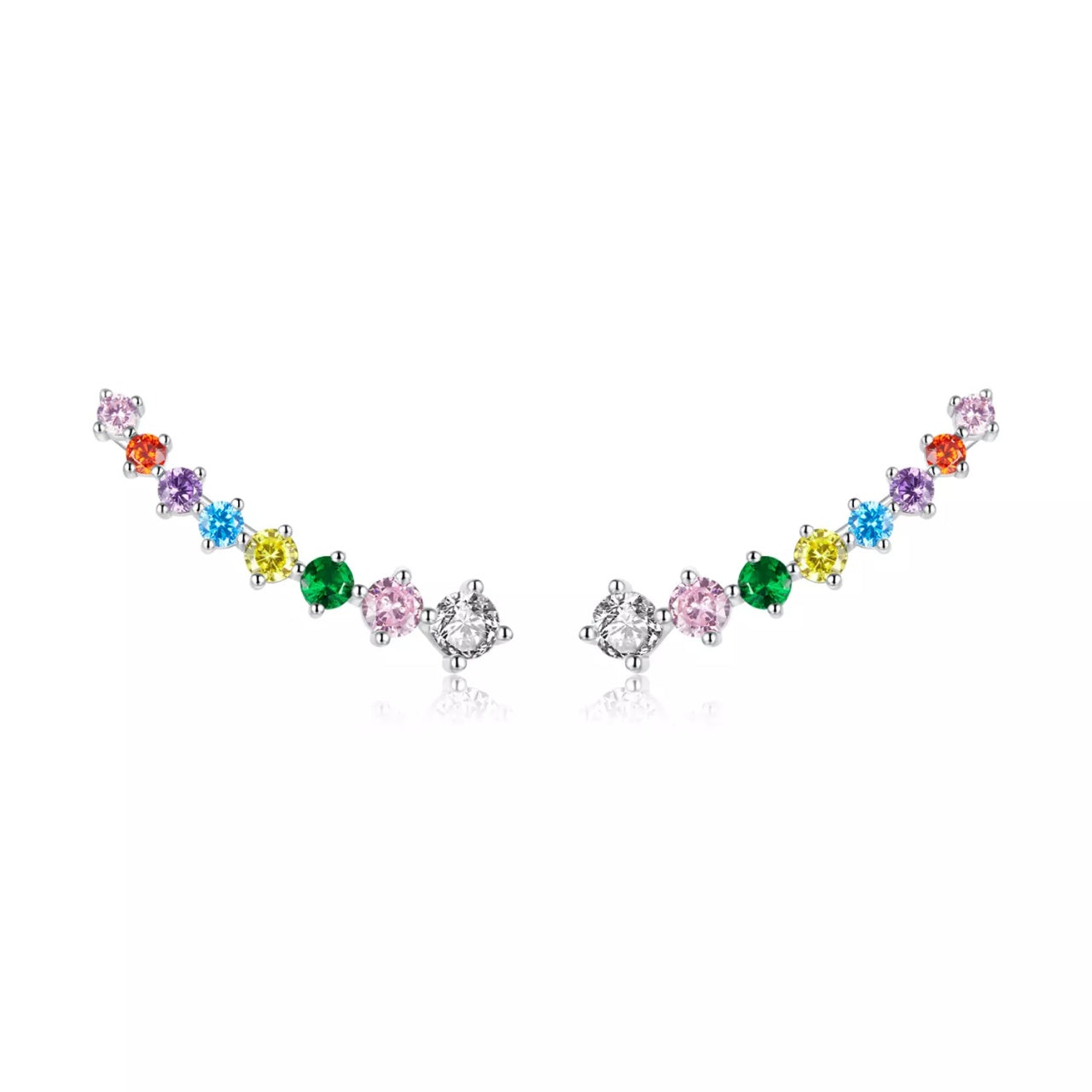 Cercei din argint Rainbow Bubble Studs, Argint 925, Pentru Femei 3.74g