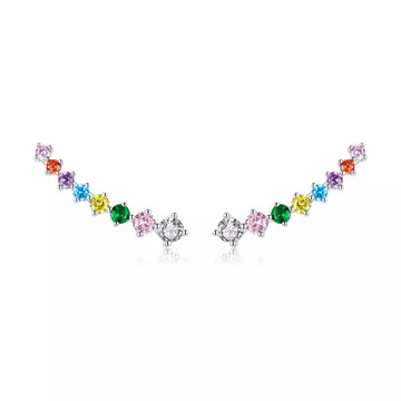 Cercei din argint Rainbow Bubble Studs, Argint 925, Pentru Femei 3.74g