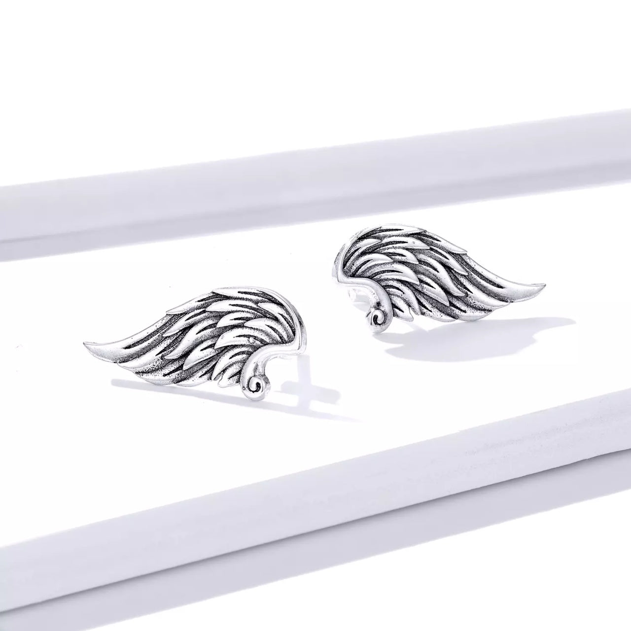 Cercei din argint Retro Wings, Argint 925, Pentru Femei